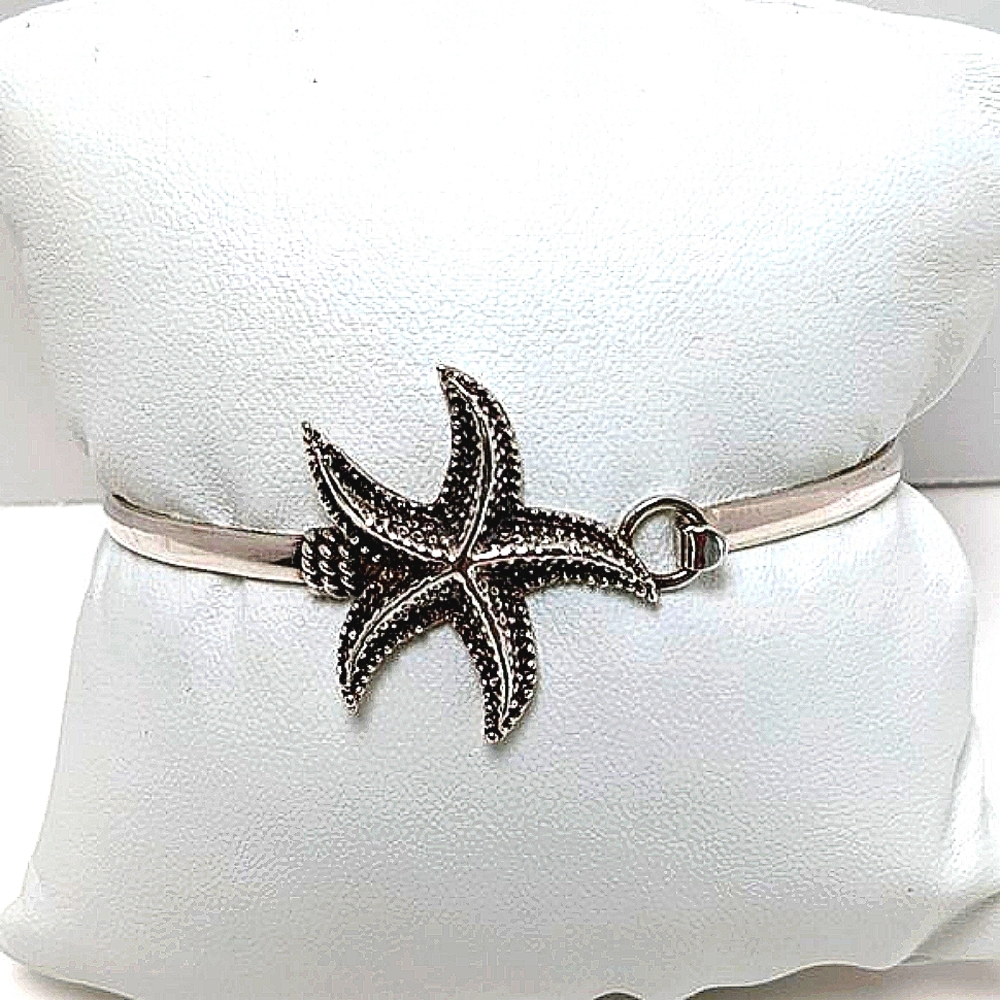 Sterling silver starfish bracelet